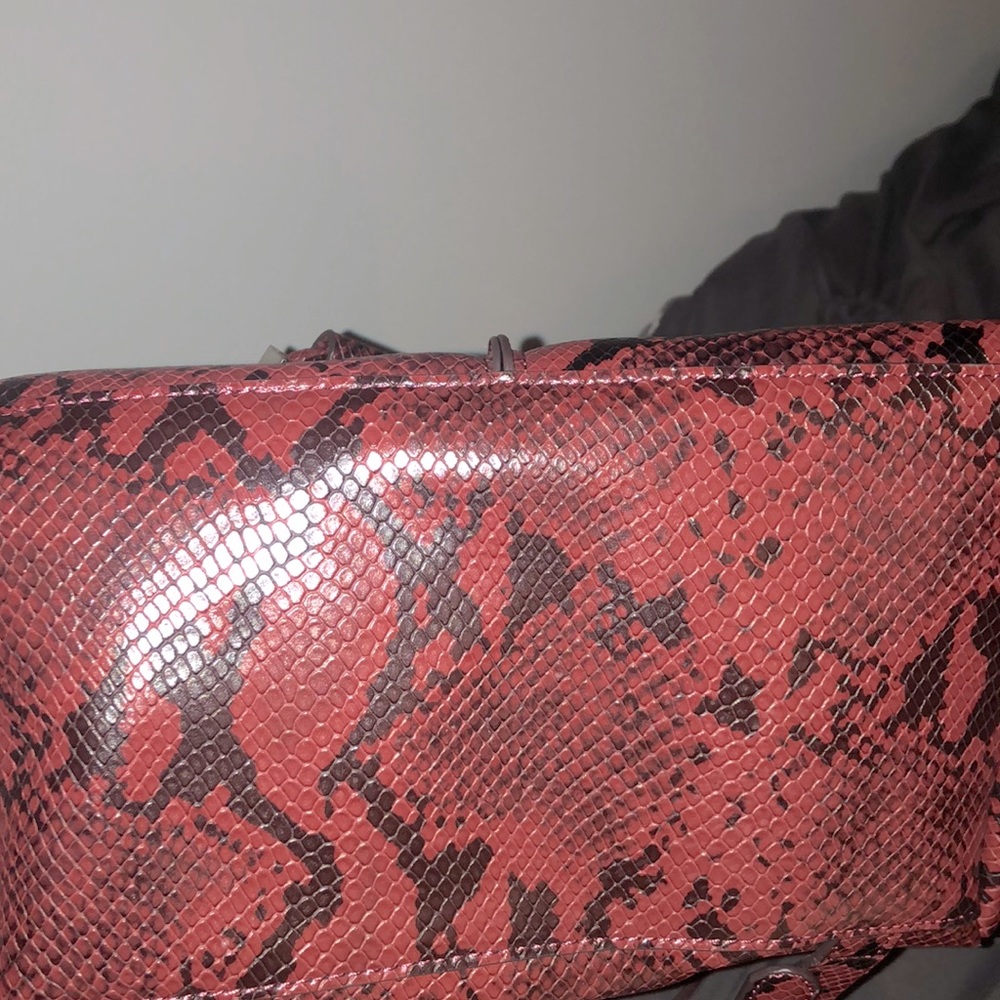 Zara Red Snake Skin Backpack - Picture 4 of 7